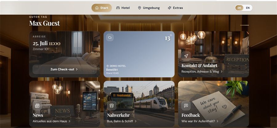 Produkt-Screenshot: Beste Information für Gäste, beste Auswahl aus der Region